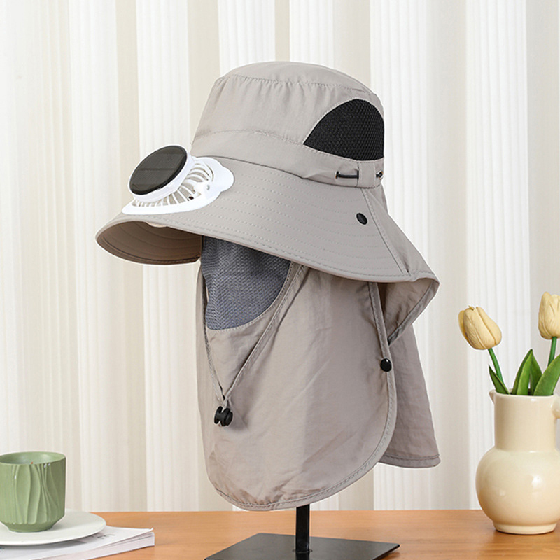 Men Wide Brim Solar Fan Hat wi - Bucket Hat Straw ulasan dan harga