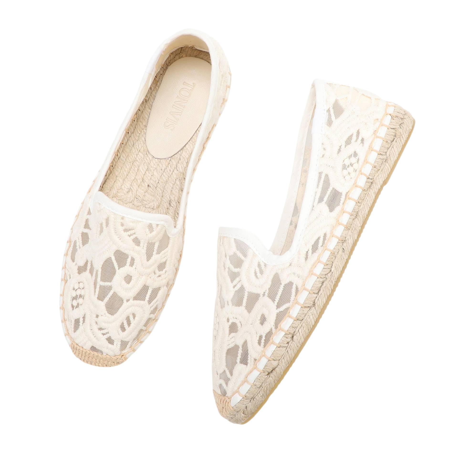 Women Lace Espadrilles Flats S - Espadrille Slip On ulasan dan harga