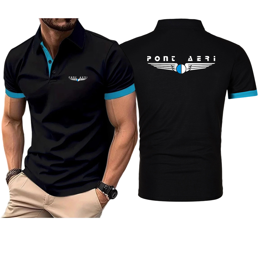 Disco Logo Pont Aeri CH Men's  - Polo Shirt Pique ulasan dan harga
