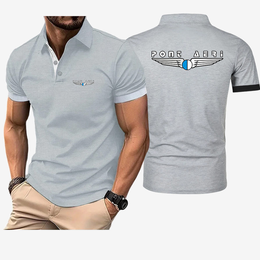 Disco Logo Pont Aeri CH Men's  - Polo Shirt Pique ulasan dan harga