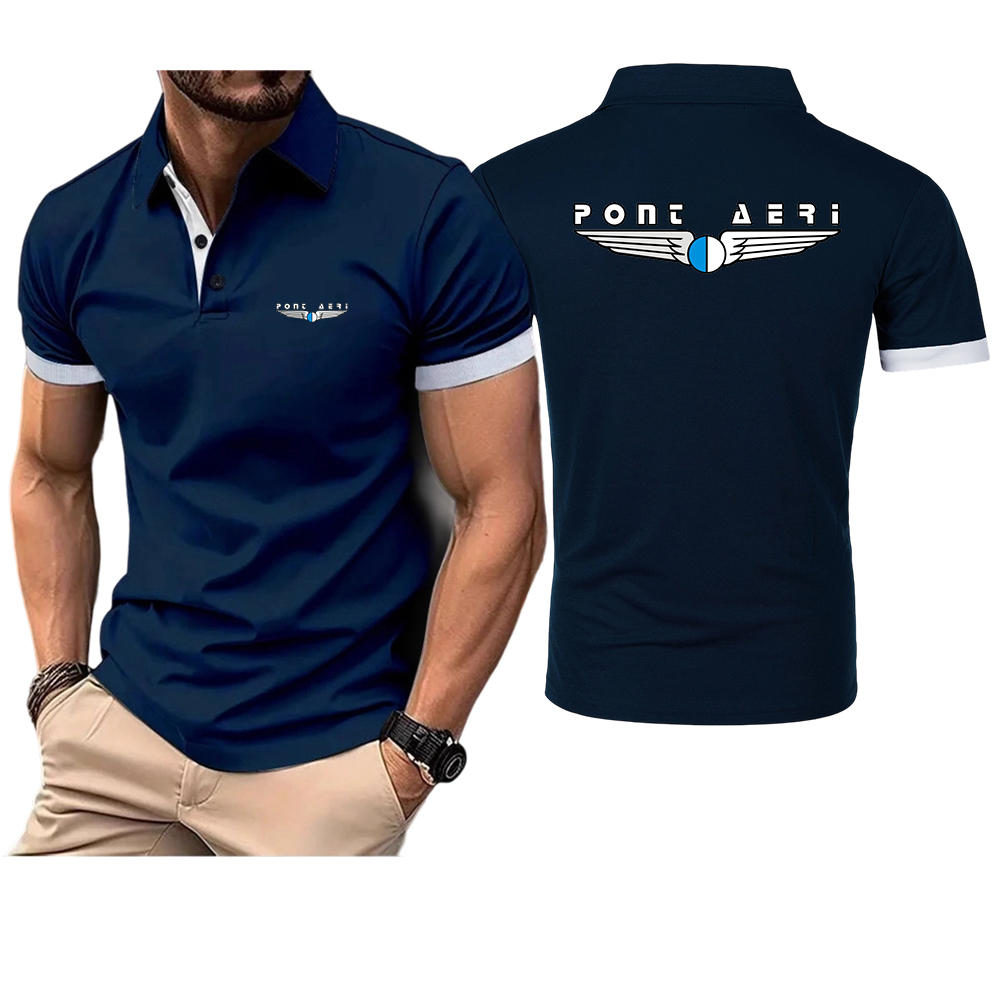 Disco Logo Pont Aeri CH Men's  - Polo Shirt Pique ulasan dan harga