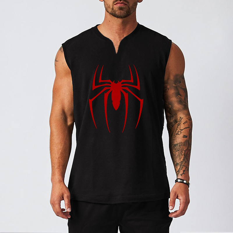 Red Spider Printed Gym Fitness - Tank Top Muscle ulasan dan harga