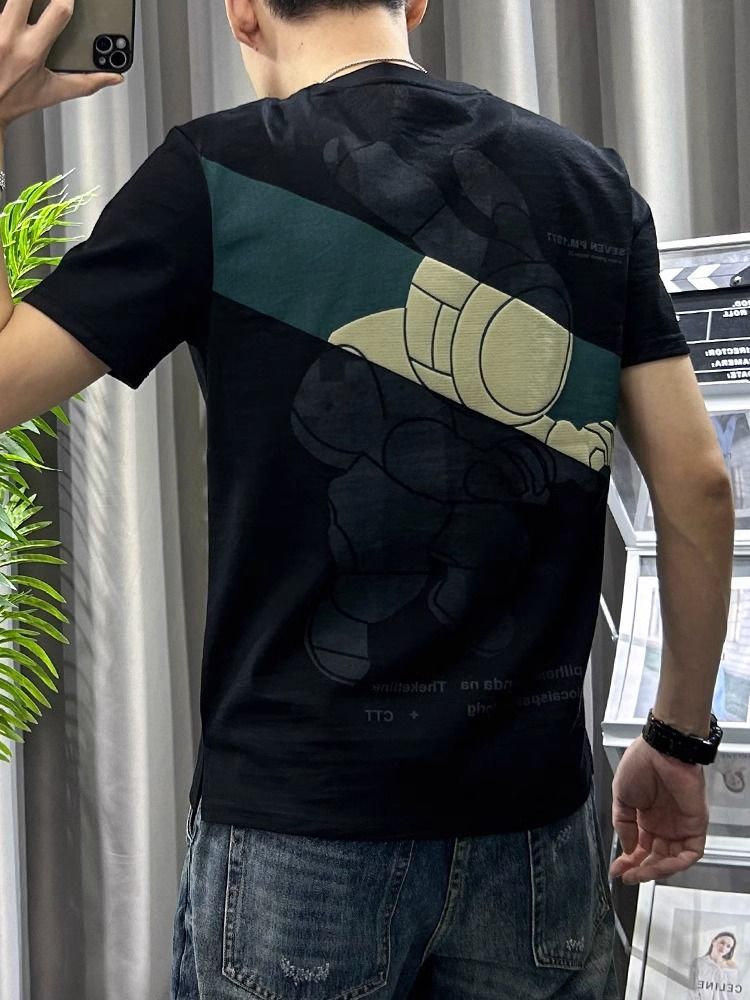 Male Tees Shirts White Linen T - Short Linen Drawstring ulasan dan harga