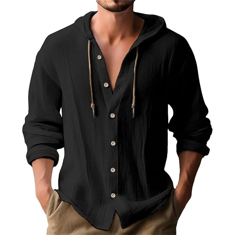 Men's solid color casual long- - Short Linen Drawstring ulasan dan harga