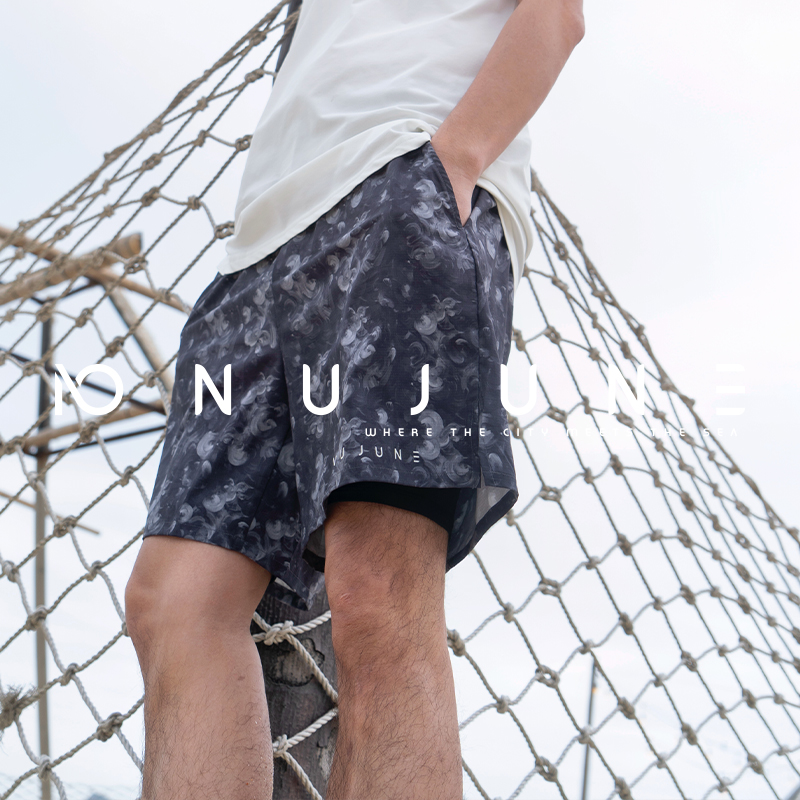 Nu-June Shorts Men Swim Sport  - Swim Trunk Quick Dry ulasan dan harga