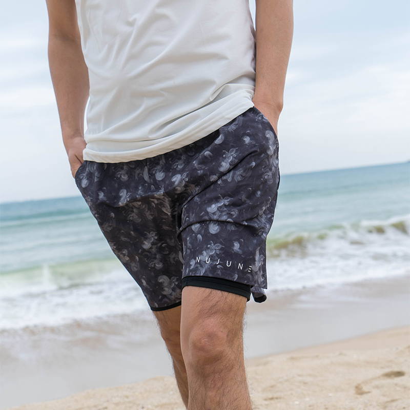 Nu-June Shorts Men Swim Sport  - Swim Trunk Quick Dry ulasan dan harga
