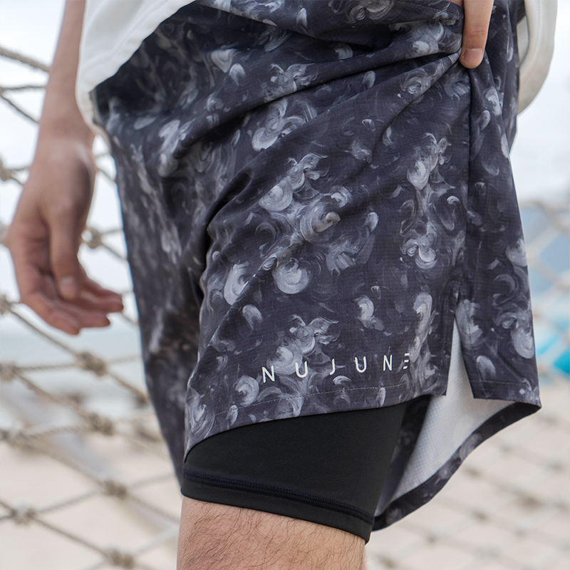 Nu-June Shorts Men Swim Sport  - Swim Trunk Quick Dry ulasan dan harga