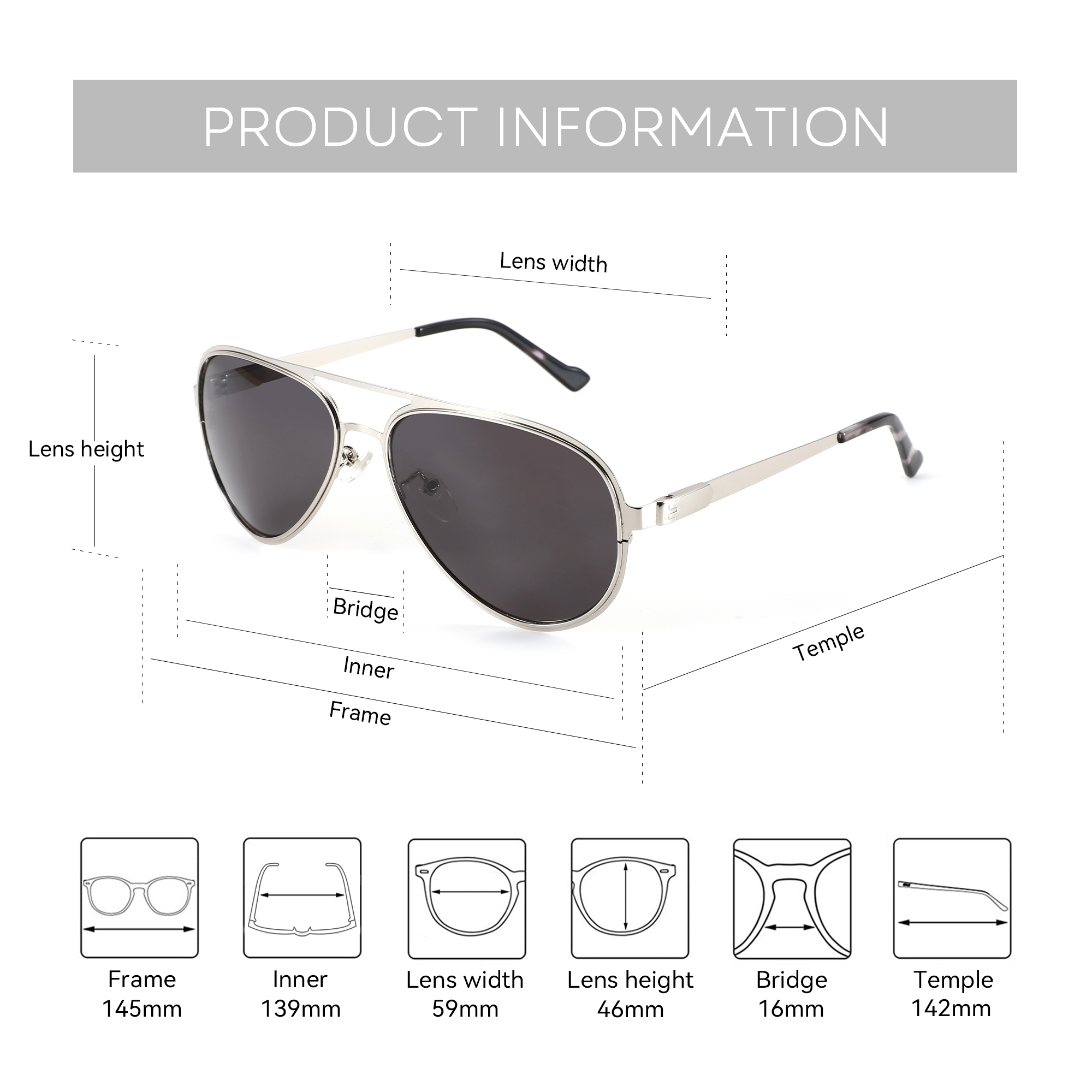 BLUEMOKY XL Size High Quilty M - Sunglasses Aviator Polarized ulasan dan harga