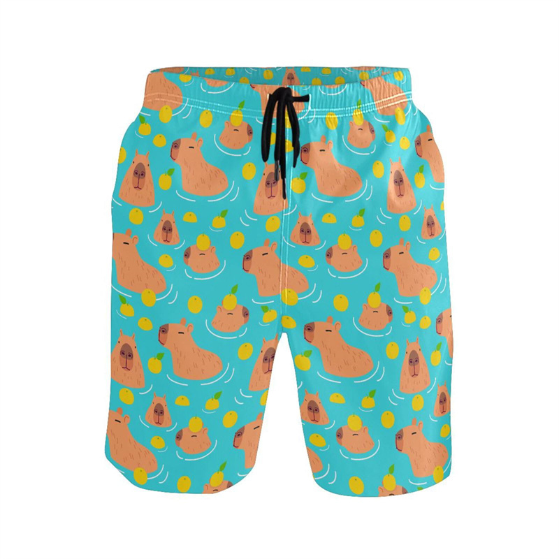 Cartoon Animal 3d Print Capyba - Trunks Board Surf ulasan dan harga