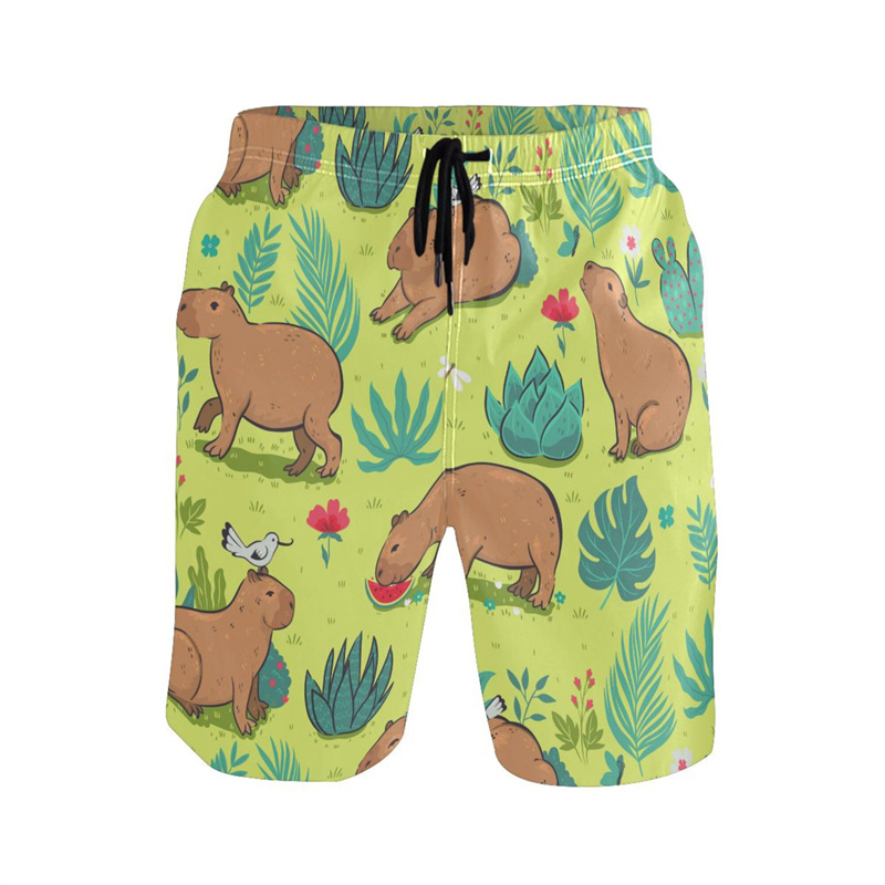 Cartoon Animal 3d Print Capyba - Trunks Board Surf ulasan dan harga